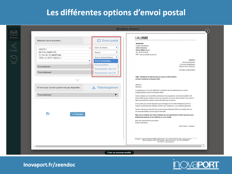 Dématérialisation du courrier : les différentes options d'envoi postal depuis Zeendoc