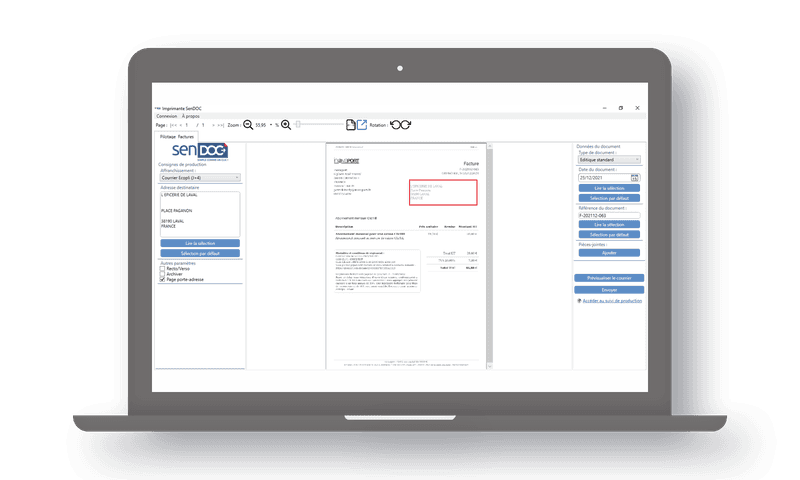 Imprimante virtuelle SenDOC pour envoyer à La Poste un document depuis votre ordinateur